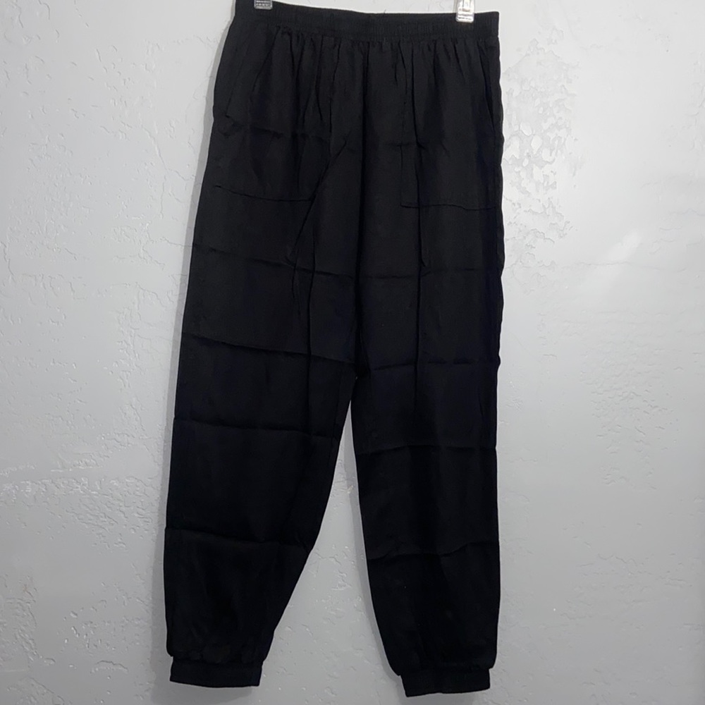Prosecco 100% Tencel Jogger Pants Black Size Medium Pockets